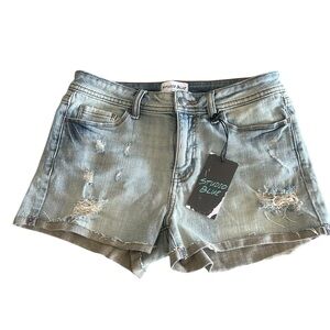 Studio Blue Kadence Distressed Light Blue Denim Shorts - Size 26